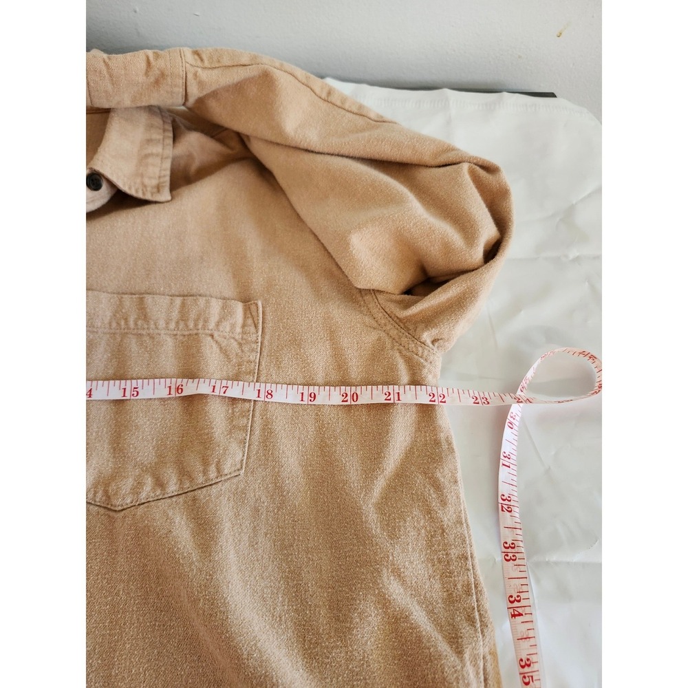 Universal Thread Oversized Button Up ‎  Women's Medium Beige 100% Cotton Shacket - Picture 7 of 8